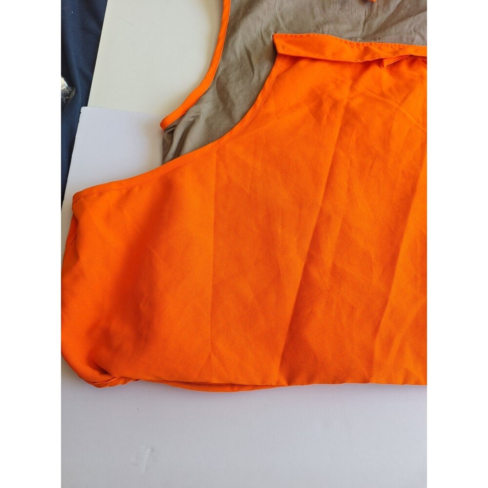 Avid Outdoor Hunting Vest Medium Neon Orange Deer Sportsman Gear Vintage - Picture 11 of 12